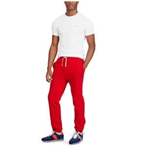 red polo pants